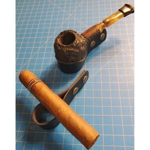 Leather Pipe Stand Rack Pipe Holder Stand Cow Leather Pipe Holder Stand